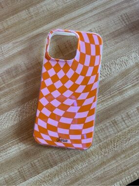 Sonix Pink and Orange Checkered iPhone Case